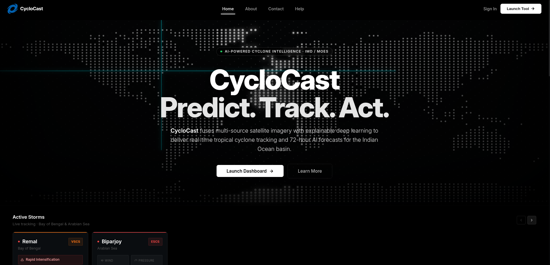 CycloCast – AI Cyclone Intelligence Platform cover